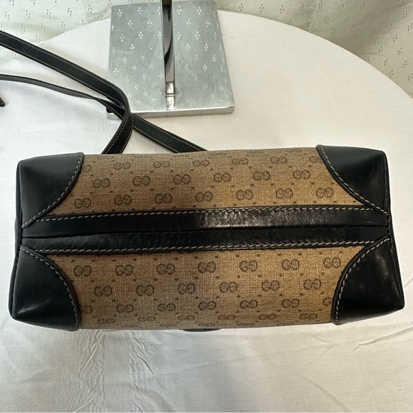 Authentic Vintage Gucci micro GG Black and Brown Crossbody Bag - Picture 9 of 15